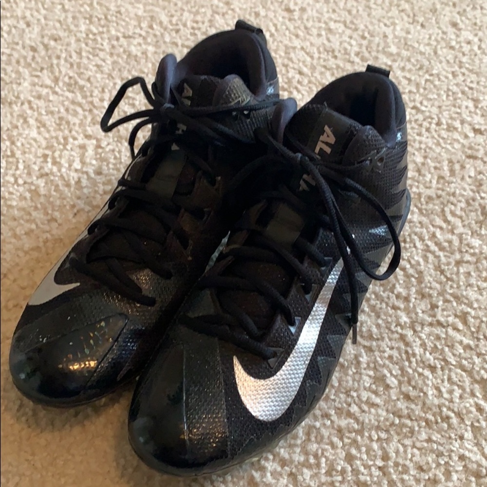 Nike alpha menace size 10 men’s black cleats